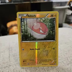 Voltorb Pokemon TCG Boundaries Crossed Reverse Holo Card #51/149 - Image 1