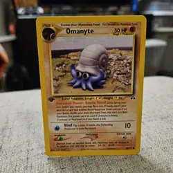 Omanyte Pokemon TCG Neo Discovery 1st Edition Common Card #60/75 - Image 1