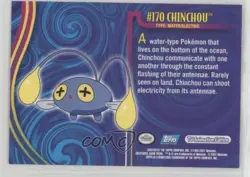 Chinchou Topps Pokemon TV Animation Edition Johto Series 1 #170 2001 - Image 2