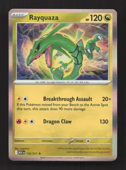 Rayquaza 153/217 Rare ME: Ascended Heroes Pokemon Holo Near Mint - Image 1