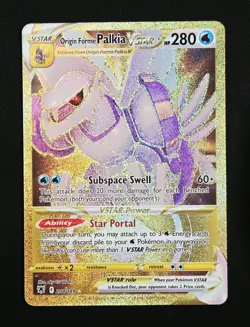 Origin Forme Palkia VSTAR 208/189 Secret Rare Gold Astral Radiance Pokemon NM - Image 1