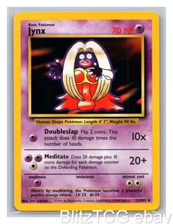 Jynx BS 31/102 Base Set Unlimited Pokemon Uncommon NM/M - Image 1