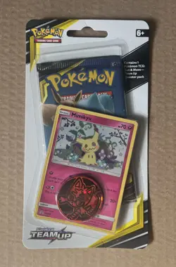 Team Up Checklane Blister - Mimikyu Artwork ( Sun & Moon ) Pokemon TCG - Image 1