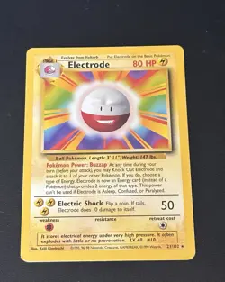 Electrode 21/102 Rare Base Set Unlimited Pokemon LP - Image 1