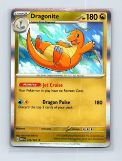 Dragonite 149/165 Rare 151 Pokemon Holo Lightly Played - Image 1
