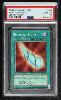 Horn of Light Unlimited YuGiOh Magic Ruler Booster PSA 10 GEM MT 2002 - Image 1