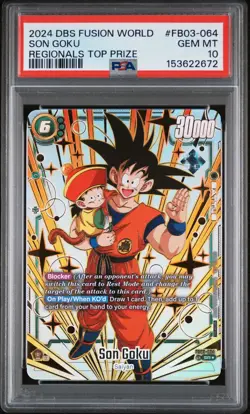 Son Goku FB03-064 PSA 10 Dragon Ball Regionals Top Prize 2024 - Image 1