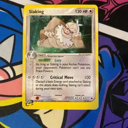 Slaking 12/109 Holo Rare Ruby & Sapphire Pokemon Holo Damaged - Image 1