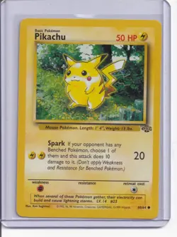 Pikachu 60/64 Jungle Vintage Pokemon Trading Card WOTC Original TCG - Image 1