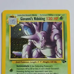 WOTC Pokemon Giovanni's Nidoking Gym Challenge Holo Rare 7/132 2000 Vintage Card - Image 2