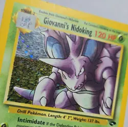 WOTC Pokemon Giovanni's Nidoking Gym Challenge Holo Rare 7/132 2000 Vintage Card - Image 4
