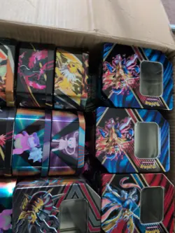 Massive Pokemon TCG Lot Of 25 40 Empty Ex Gx V Tins For Card Storage Or Reuse - Image 2