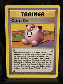 Pokemon Clefairy Doll 70/102 - Base Set - NM LP Rare - 1999 English Vintage - Image 1
