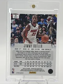 2023-24 Panini Prizm Deca Jimmy Butler Gold Prizm /10 #251 Heat Warriors RARE - Image 2