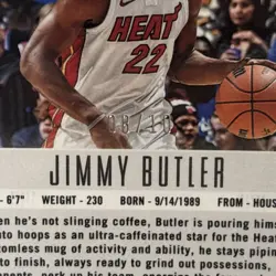 2023-24 Panini Prizm Deca Jimmy Butler Gold Prizm /10 #251 Heat Warriors RARE - Image 3