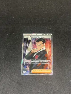 Pokemon TCG Card Team Rocket's Giovanni 225/182 Destined Rivals Ultra Rare - NM - Image 1