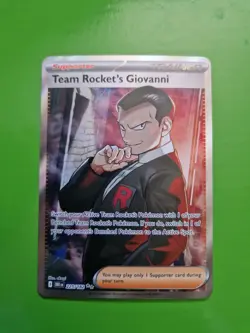 Pokemon TCG Team Rocket's Giovanni Destined Rivals Ultra Rare Card 225/182 - Image 1