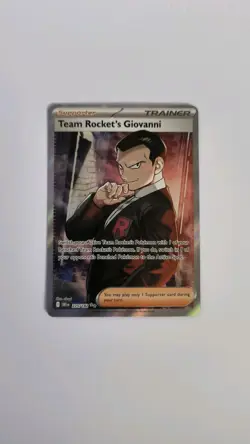 Pokemon TCG Team Rocket's Giovanni Destined Rivals Ultra Rare Card 225/182 - Image 1