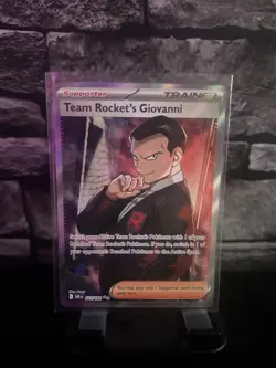 Pokemon TCG Team Rocket's Giovanni Destined Rivals Ultra Rare Card 225/182 - Image 1