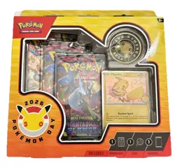 Pokemon Day 2026 Collection Box. 3 Booster Packs/Pikachu Coin/Stamped Promo! TCG - Image 1