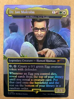 MTG 1x FOIL Dr Ian Malcolm Atla Palani, Nest Tender 1397 Secret Lair Magic x1 NM - Image 1