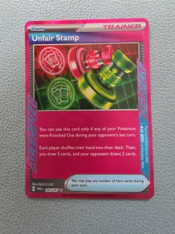 Pokemon TCG Sv06: Twilight Masquerade Holo Stamp 165/167 Unfair - Image 1