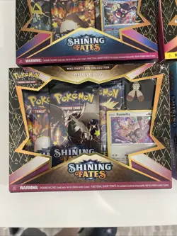 Pokemon TCG Shining Fates Mad Party Pin Collection Complete Set of 4 Boxes - Image 3
