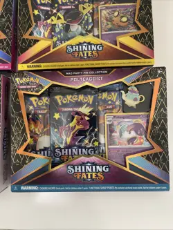 Pokemon TCG Shining Fates Mad Party Pin Collection Complete Set of 4 Boxes - Image 4