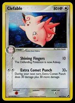 Pokemon Card Unseen Forces Clefable 36/115 Reverse Holo Uncommon STAMPED - Image 1