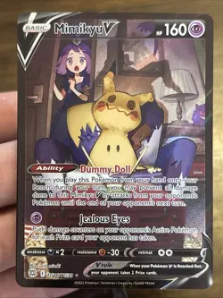 Mimikyu V TG16/TG30 Swsh09: Brilliant Stars Trainer Gallery Holo Pokemon Card - Image 1