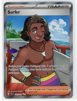 Pokemon TCG - Surfer 235/191 - Surging Sparks - Full Art Trainer - Image 1