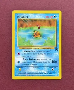 Pokemon 2000 Black Star Promo #20 Psyduck, Wizards of the Coast Vintage Eng NM - Image 1