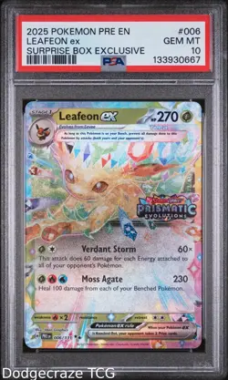 2025 Pokemon Leafeon EX Surprise Box Exclusive 006/131 PSA 10 - Image 1