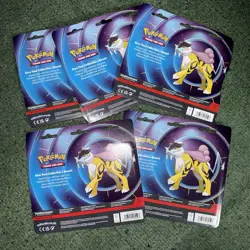 5x Pokemon TCG Mega Evolution Phantasmal Flames 2 Pack Blister Raikou New Sealed - Image 2