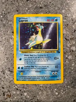 Pokemon TCG Cards Lapras 10/62 Fossil Holo Rare EXC-NM - Image 1