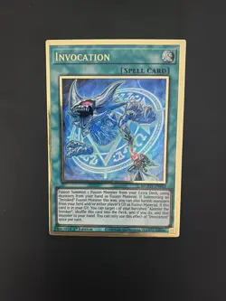 Yugioh Invocation MGED-EN044 -Premium Gold Rare-1st Ed NM - Image 1