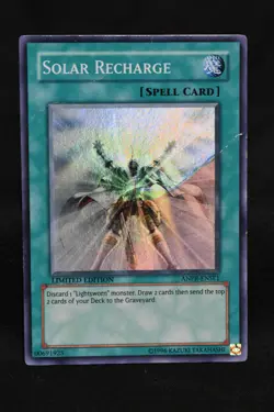 Solar Recharge ANPR-ENSE1 HP/DMG Super Rare Holo Limited Edition Yugioh Card - Image 1