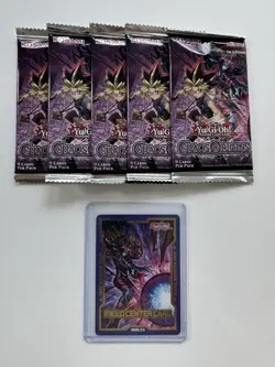 Yugioh CHAOS ORIGINS 5 Factory Sealed Booster Packs & 1 Field Center Promo - Image 1