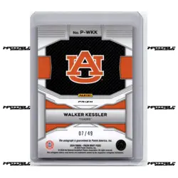 2024 Panini Prizm Draft - Orange Pulsar #P-WKK Walker Kessler Auto /49 - Image 2