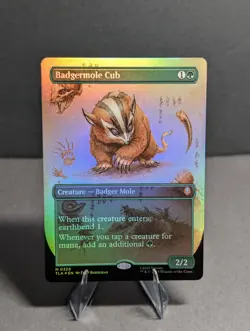 Badgermole Cub #326 Borderless Foil MTG Avatar The Last Airbender ATLA NM - Image 1