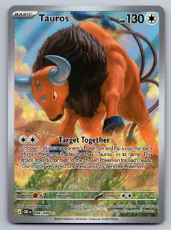 Tauros 096/086 Holo Illustration Rare Chaos Rising Pokemon Near Mint - Image 1