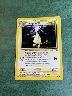 Pokemon Card Ampharos Neo Genesis 1/111 Holo Rare - Image 1