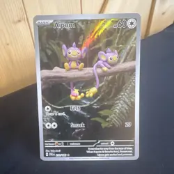 Pokemon TCG Aipom 211/182 SV04 Paradox Rift Illustration Rare Holo EN 60HP - Image 1