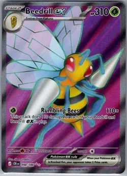 Beedrill ex 098/086 ME04: Chaos Rising - Pokemon Card - NM - Image 1