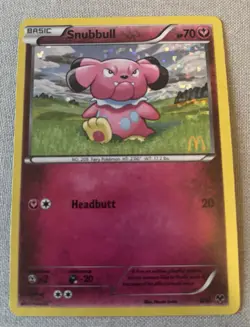 Snubbull 8/12 McDonald’s Promo 2014 Holo Pokemon Card NM - Image 1