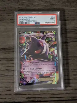 PSA 9 Gengar EX 34/119 Phantom Forces 2014 Pokemon XY Holo Mint #34 - Image 1