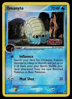 Pokemon Card - Omanyte Power Keepers 56/108 Reverse Holo Stamped - Image 1