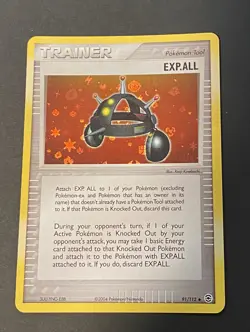 EXP ALL Trainer 91/112 Holo EX FireRed & LeafGreen Pokemon Card 2004 Vintage LP - Image 1