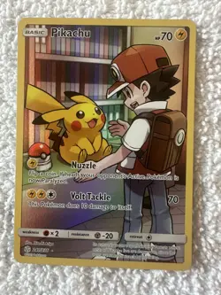 Pokemon Pikachu (Secret) -SM- Cosmic Eclipse (SM12) 241/236 NM - Image 1