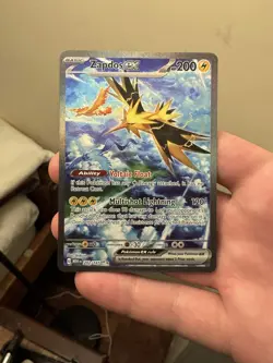Pokemon Zapdos ex Full Art Holo Ultra Rare Scarlet & Violet 151 202/165 ENG 2023 - Image 1